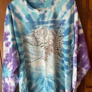 Grateful Dead authentic 1991 skiing skeleton long sleeve